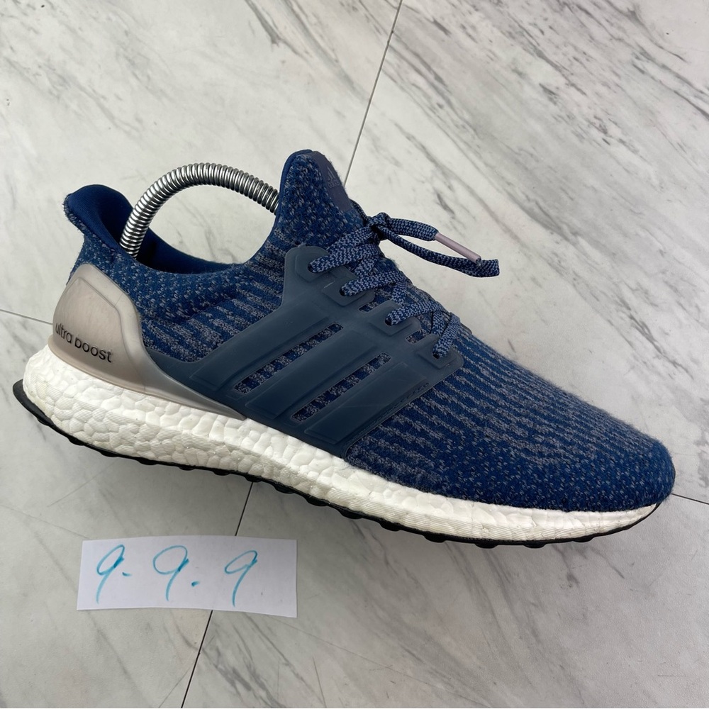 Adidas Womens 9 Ultra Boost 3.0 Blue Running Shoes Sneakers BA8928